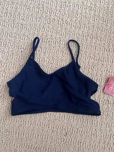 Kanu Surf Bikini Top Swimsuit Girls 14 Navy Blue Style 8588 NWT - Picture 1 of 3