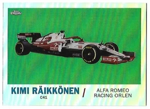 2021 Topps Chrome Formula 1 Racing Topps 1961 auto sportive Kimi Raikkonen - Foto 1 di 1