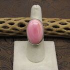 Sterling Silver Pink Conch Shell Ring Size 7.75+