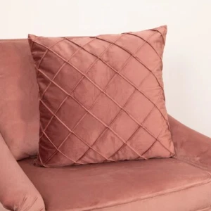 Native Home Diamond Rose Velvet Cushion Cover 50cm x 50cm RRP £30 Each - Picture 1 of 3