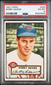 1952 Topps #249 Bobby Adams Reds PSA 6 - Picture 1 of 2