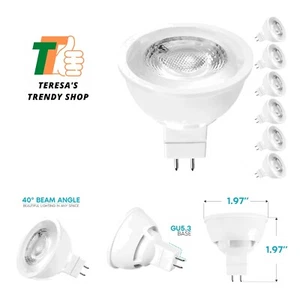 MR16 LED Bulb 50W Equivalent, 12V, 5000K Bright White Dimmable, 500 Lumens, G... - Picture 1 of 8