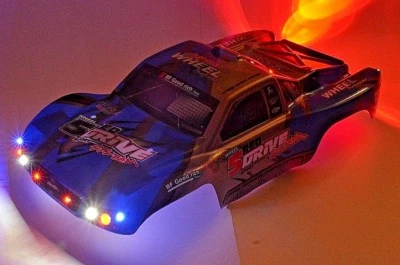 RC LED LIGHT SET for Traxxas Slash Rustler #98 super bright LEDS -Light Set Only - Image 1 of 4