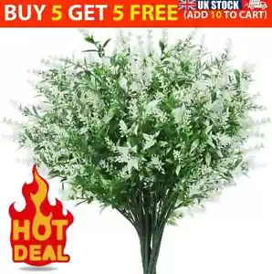 Artificial Flowers Plastic Resistant Fake Plants Home In/Outdoor Garden Decor DP - Picture 1 of 16