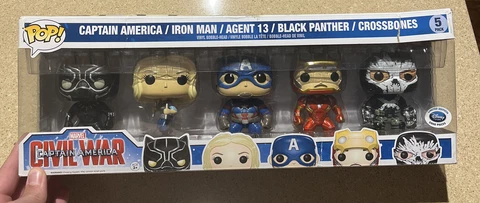 Funko POP! Marvel Captain America Civil War 5,000 Piece Disney Store 5 Pack Set Cover