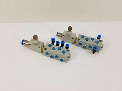 (2) Bloques de distribución de aire/gas FESTO FR-12-M5 (4525) con válvula GR-1/8 B (151215) Foto 1 de 4