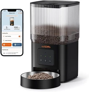 WOPET 4L Automatic Cat and Dog Feeder WiFi Automatic-Black MSRP $49.99 NWB - Picture 1 of 7