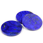 Natural Afghanistan Lapis Lazuli Round Flat Loose Gemstone For Jewelry 12mm