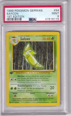 1999 Pokemon German Base Set No. 54 Safcon First Edition PSA 9 - Image 1 of 2