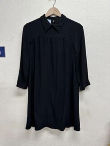 Prada 2017 acetate x rayon dress size 38 black belt missing From Japan y1514 - Picture 1 of 9