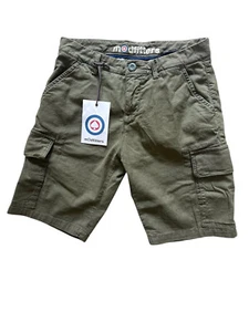 🔵Modfitters Bermuda Dover Misto Lino Verde Militare MODPE23-31 New SS25 - Imagen 1 de 2