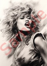 Tina Turner 1/1 Original Art Card by Michael Jacobs