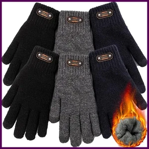 Guantes Tejidos Pantalla Táctil Niños Invierno Ciclismo A Prueba de Frío Doble Capa - Imagen 1 de 26