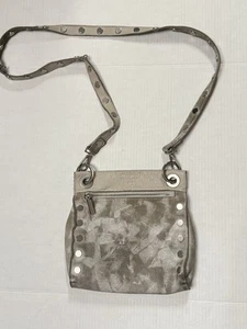 Hammitt Tony Crossbody leather purse whitewashed silver beige great - Picture 1 of 17