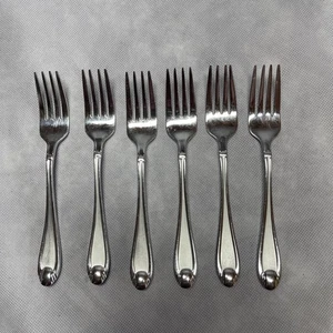 6 Stück Salatgabeln Oneida SATIN GRANAT Edelstahl 18/10 Frost glänzend Silberbesteck - Bild 1 von 8
