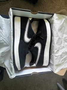 Nike Air Force 1 Low '07 LV8 Black Sail Embroidered HJ4465-001 Men's Size New - Picture 1 of 5