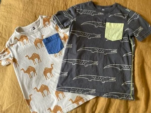 Tea Collection pocket tshirts animal print LOT OF 2 Size 10 - Picture 1 of 12