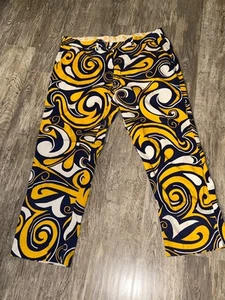 Loudmouth Golf Pants Men's 40 x 30 Blue Gold White Swirl Some Men Come To Play - Picture 1 of 10
