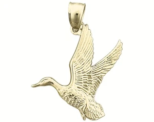 Colgante Pato Salvaje Oro 14K 25MM - Imagen 1 de 6