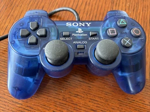 Controlador Sony PS2 PlayStation 2 DualShock OEM SCPH-10010 - Azul océano transparente - Imagen 1 de 3
