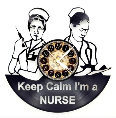 Nurse | Vinyl Record Clock | Wall Art | Unique gift | FREE SHIPPING - Image 1 of 3