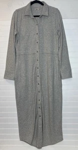 Camisa Faherty Suéter Vestido Mujer M Gris Con Botones Larga Negocios Informal - Imagen 1 de 16