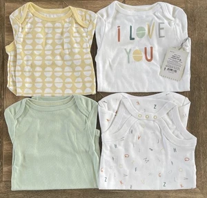 4pack Baby Short Sleeve Bodysuit Cloud Island Green/X30R5 Standard 100—_____34 - Picture 1 of 3