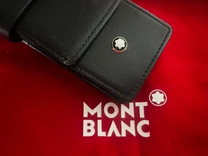 Montblanc Case Pen Fountain Pen Sphere Skin Black 2-3 Places - Picture 1 of 11