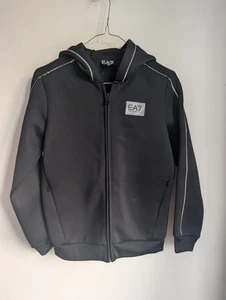 EA7 Emporio Armani Black Zipped Hoodie Aged 12 Years (T7) - Picture 1 of 9
