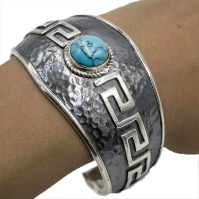 BRAZALETE BRAZALETE BRAZALETE MUJER PLATA ESTERLINA 925 TURQUESA ARTE OXIDADO NEGRO Foto 1 de 4