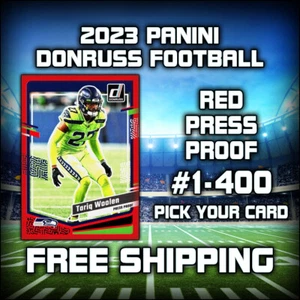 2023 Panini Donruss Football Press Proof Red Parallel #1-400 - Pick Your Card - Picture 1 of 1