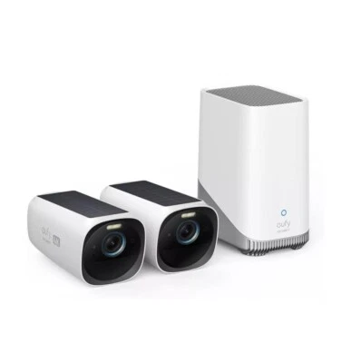 Eufy Security 2 Solar Cameras Kit S330 Camera Outdoor Wireless 4K Solar Panel AI - Image 1 of 4