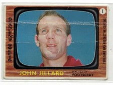 SCANLENS VFL 1967 FOOTY FOOTBALL CARD JOHN JILLARD FOOTSCRAY BULLDOGS 1