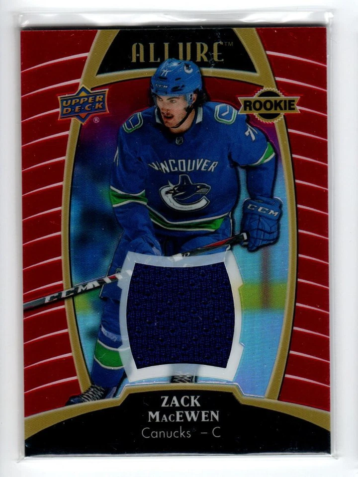 2019-20 Upper Deck Allure Jerseys Red Rainbow #68 Zack MacEwen D - Image 1 of 1