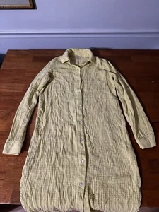 magaschoni women’s button up shirt dress Size Xs 100% Organic Cotton Minimalist - Picture 1 of 7