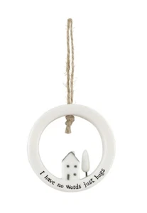 East of India I Have No Words Just Hugs Porcelain Hanging Sentimental Decor - Picture 1 of 2
