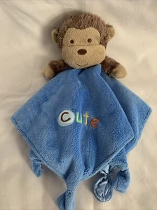 Small Wonders Monkey Lovey Security Blanket Plush Rattle Cute - Picture 1 of 6