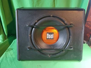 Dual ALB10 300 Watt Powered 10" Car Audio Subwoofer in Ported Sub Box - Picture 1 of 10