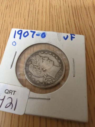 1907-O Barber Quarter VF Cover