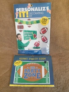 Personalize IT football super bowl Birthday party decorating kit and giant sign - Picture 1 of 6