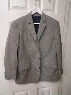 Chester Barrie чек куртка Blazer 40 короткий серый щенок зуб Savile Row London  - Изображение 1 из 4