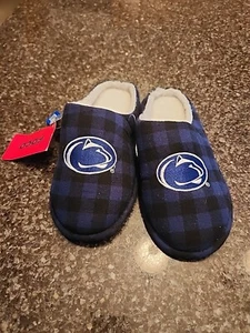 New Men's FOCO Penn State Lions Slippers Size S Fits 7/8 100% Cotton Upper - Picture 1 of 3