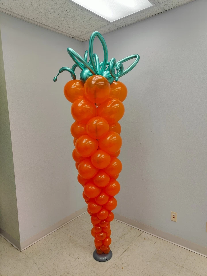 DIY Giant Balloon Carrot Kit – 7 Foot Tall Easter Decoration Made with Qualatex - Image 1 of 2