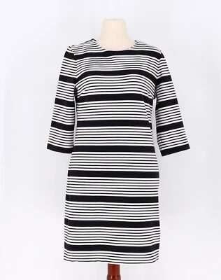 Новый с Ярлыками BANANAREPUBLIC 3/4 рукав в полоску черный белый вязаное платье размер 14 - Изображение 1 из 4