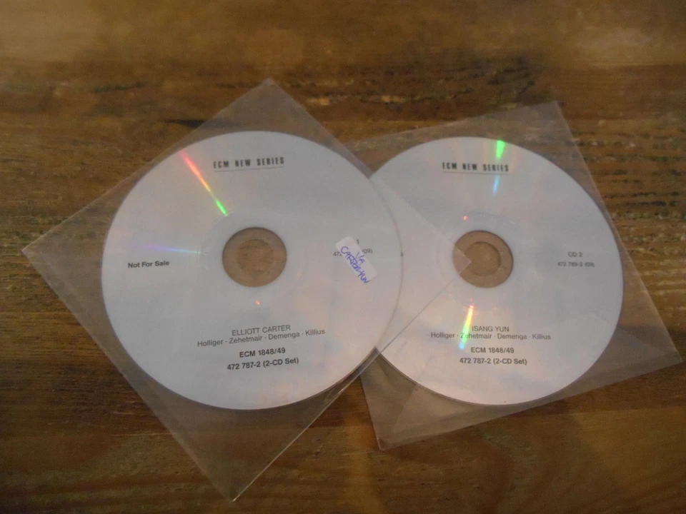 CD VA Elliott Carter/Isang Yun 2 CD (8+4 Song) Promo ECM RECORDS disc only - Bild 1 von 1