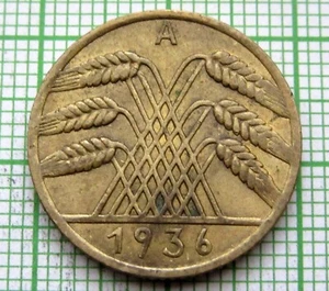 GERMANY THIRD REICH 1936 A 10 REICHSPFENNIG HIGH GRADE - Picture 1 of 4