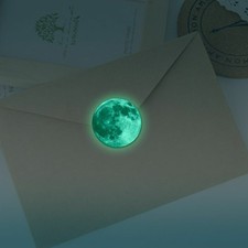 6pieces Luminous Laptop Sticker Glow In The Dark Moon Home Decor Removable