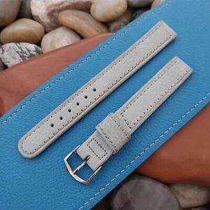 5/8 Zoll grau geschrumpftes Kalb Einzelhalter lang unbenutzt nos 1950er Jahre Vintage Uhrenarmband - Bild 1 von 5