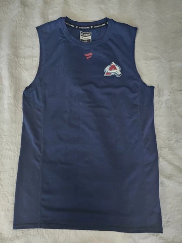 NHL Fanatics Colorado Avalanche Hockey Tank Top Size Large Sleeveless Authentic Cover