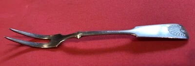 Sterling Silver Finland Snail Fork 2-Tine Fiddle & Shell Design- 4 5/8" 10g VNTG - Image 1 of 4